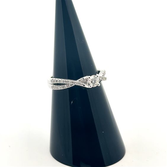 Anello Cianfrone Gioielli Donna Solitario in Oro Diamante 0.20 Ct ANOR-84-198 - ANOR-84-198